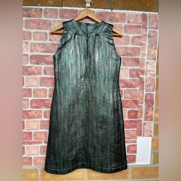 Jo No Fui emerald Metallic A-Line Shift Dress size 42/8 - Picture 7 of 13